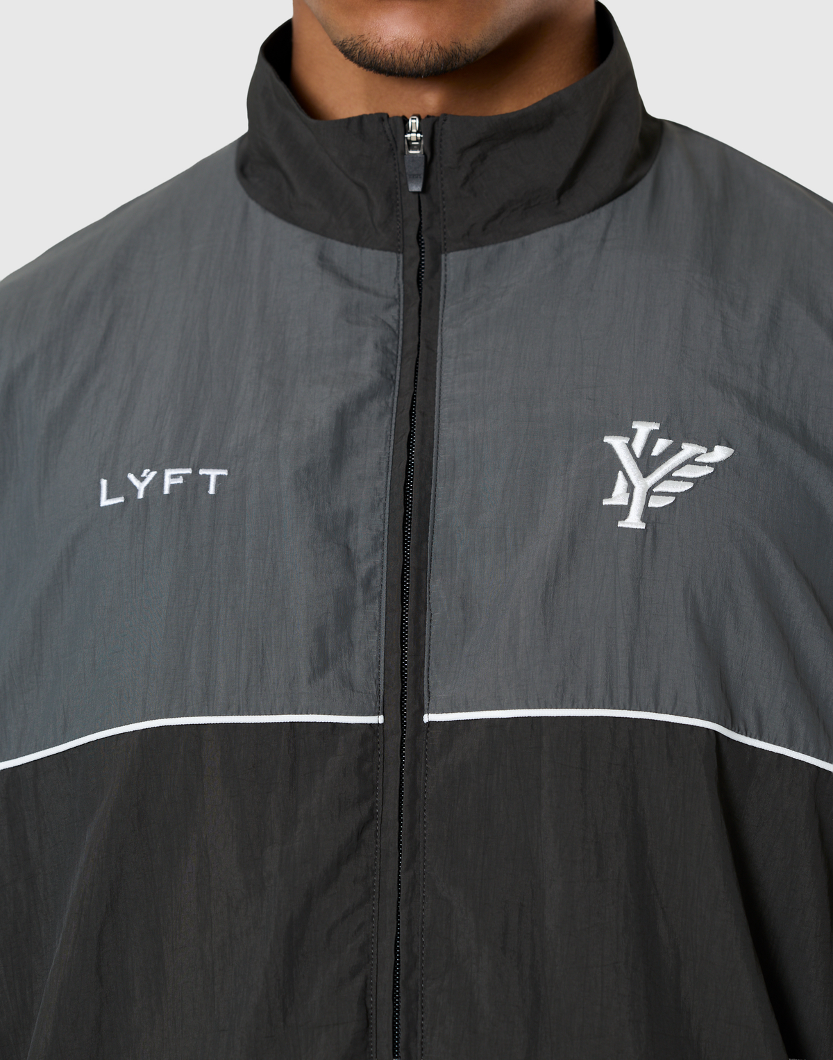 BORN TO LÝFT Racing Nylon Jacket - Grey