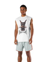 Dog Graphic Vintage No Sleeve - White