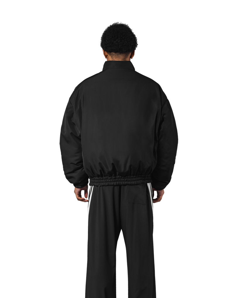 2Line Oversize Reversible Puffer Jacket - Black