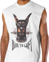 Dog Graphic Vintage No Sleeve - White