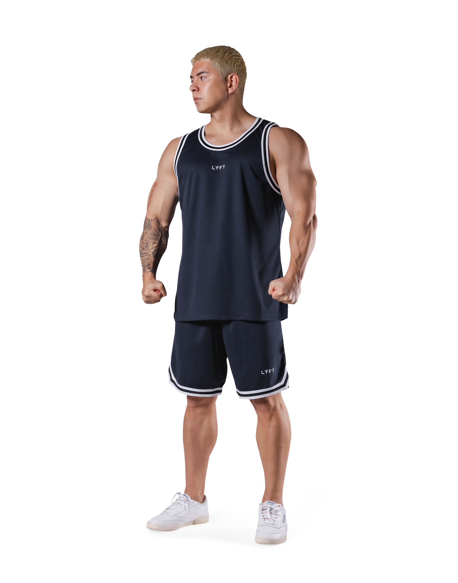 Standard Basketball Tanktop - Navy – LÝFT Standard Basketball Tanktop - Navy – LÝFT