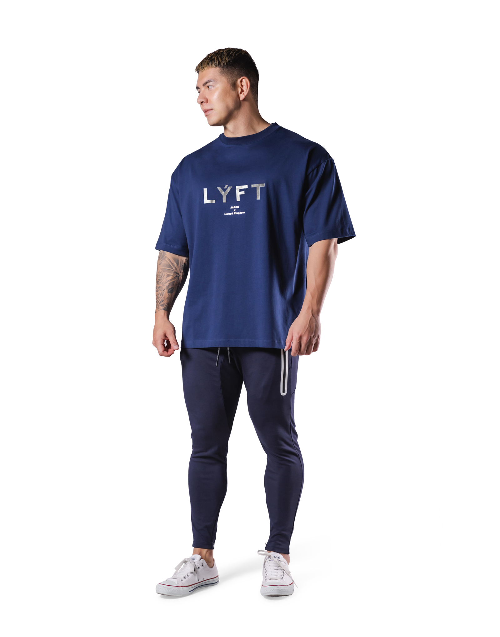 LÝFT Logo Big T-Shirt V.2 - Navy