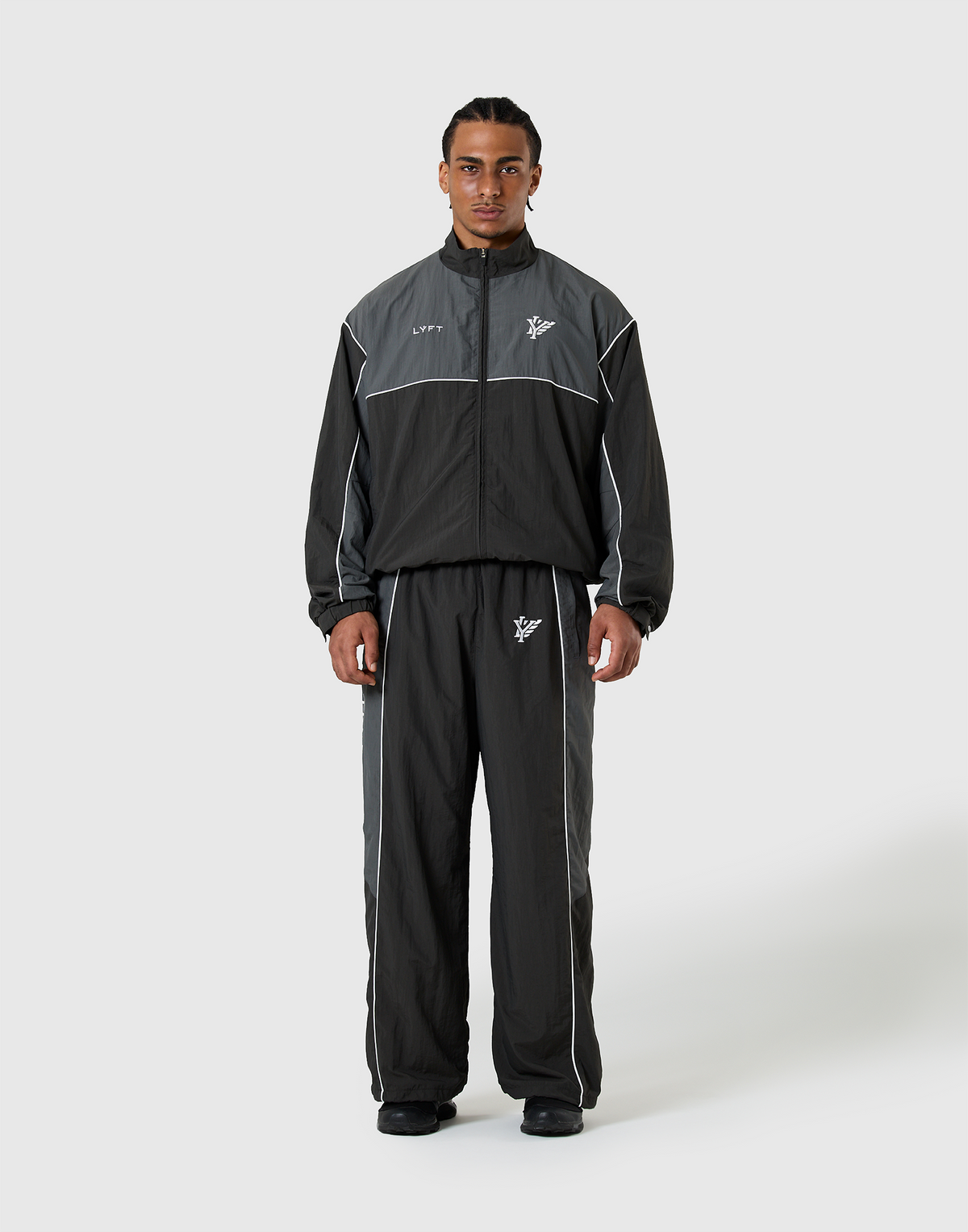 BORN TO LÝFT Racing Nylon Jacket - Grey