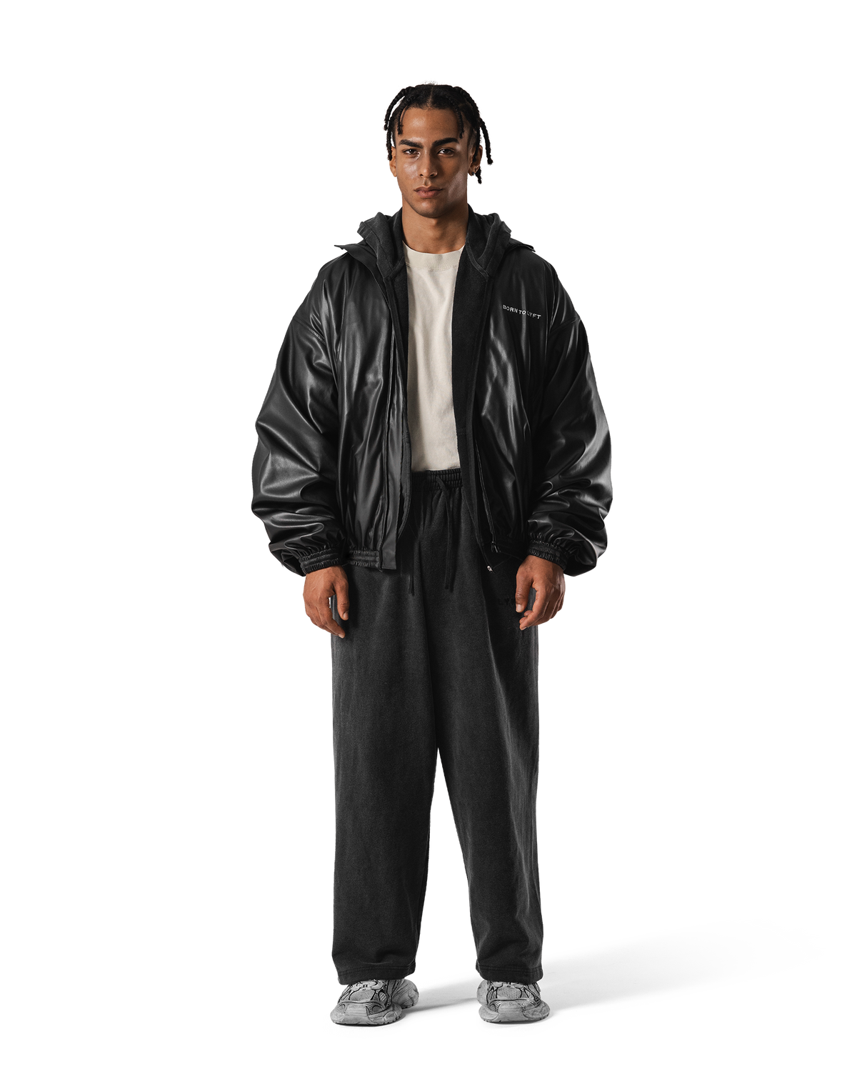 Synthetic Leather Oversize Jacket - Black – LÝFT Synthetic Leather Oversize Jacket - Black – LÝFT
