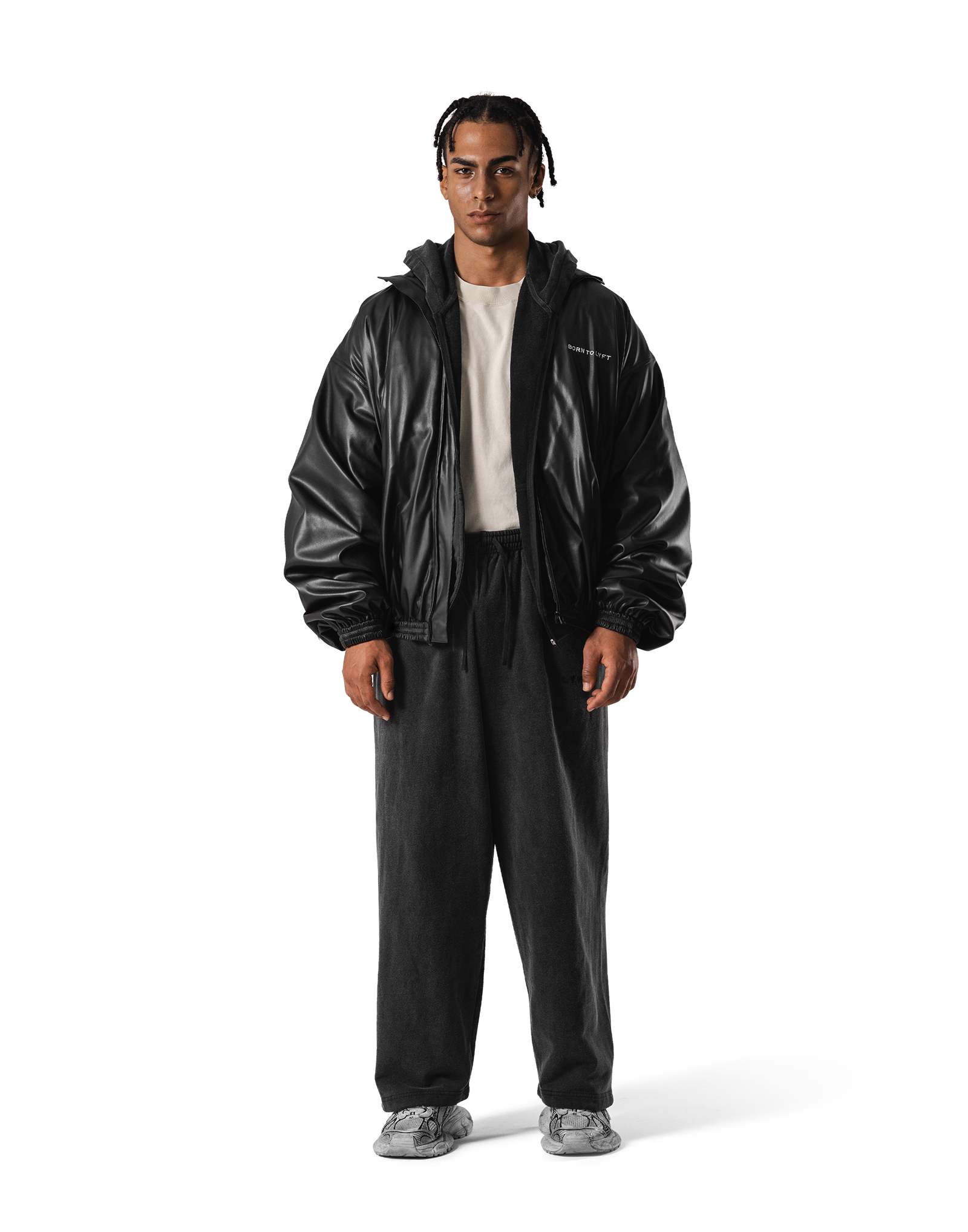 Synthetic Leather Oversize Jacket - Black – LÝFT Synthetic Leather Oversize Jacket - Black – LÝFT