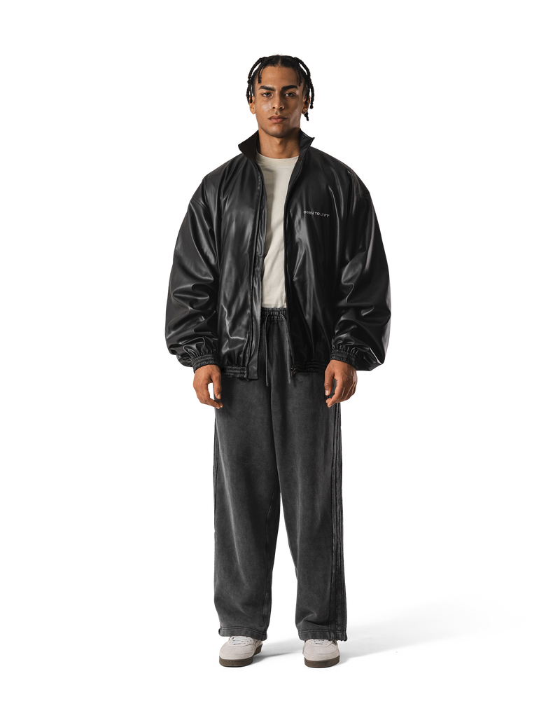 Synthetic Leather Oversize Jacket - Black – LÝFT