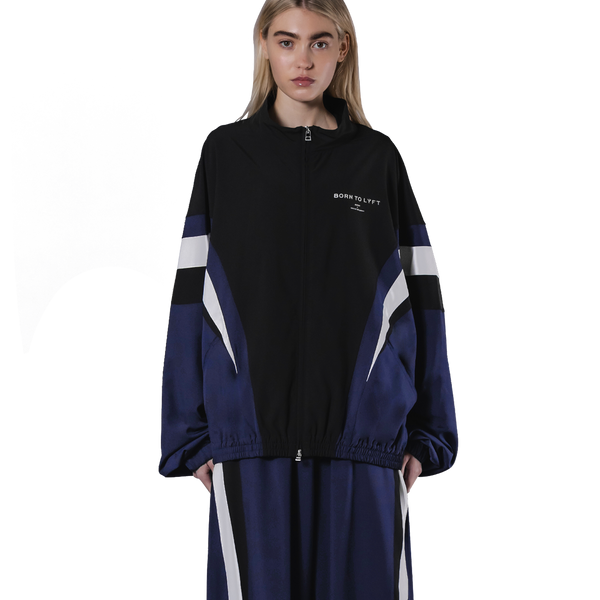 2Line Oversize Track Jacket V.2 - Navy – LÝFT 2Line Oversize Track Jacket V.2 - Navy – LÝFT