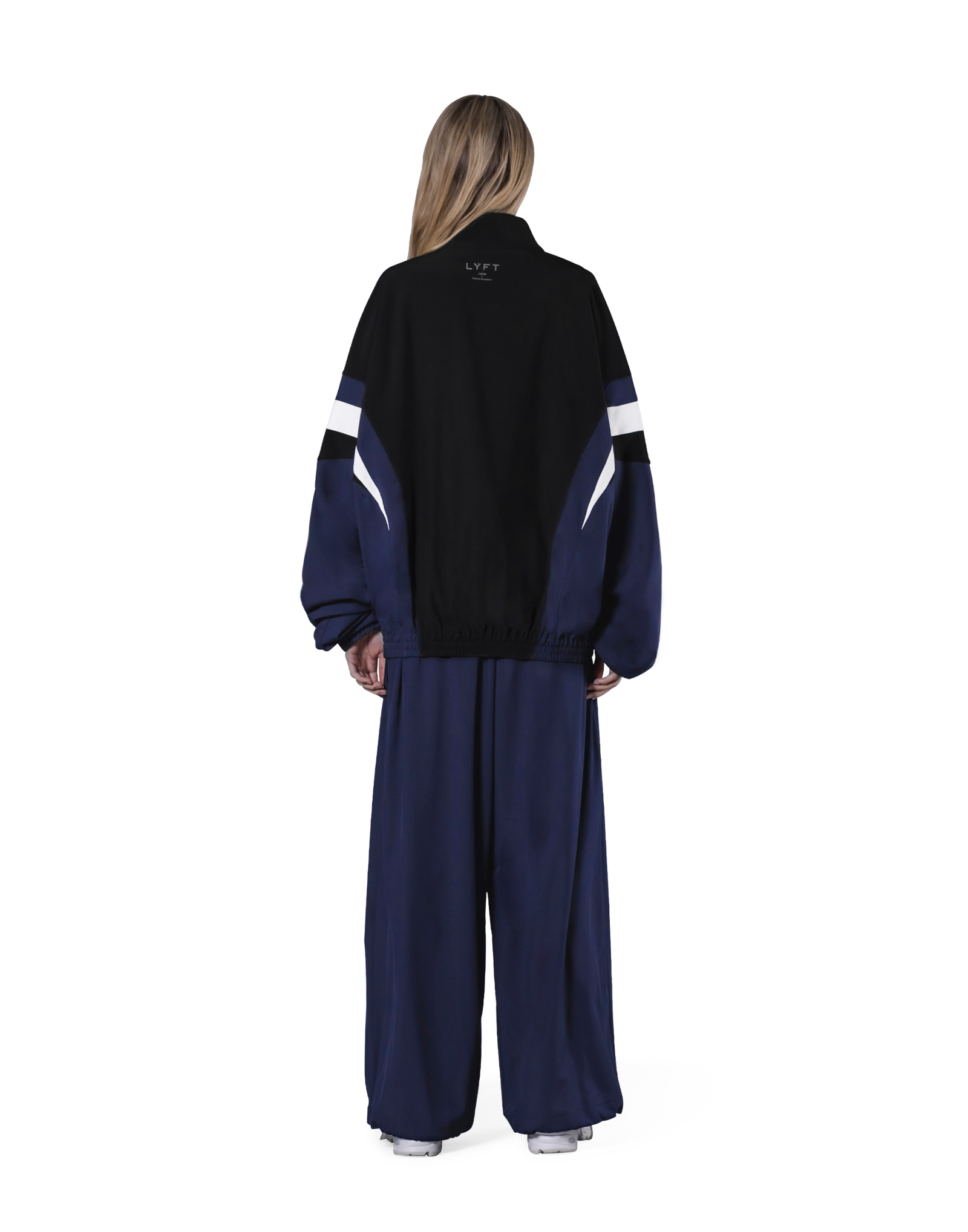 2Line Oversize Track Jacket V.2 - Navy – LÝFT 2Line Oversize Track Jacket V.2 - Navy – LÝFT