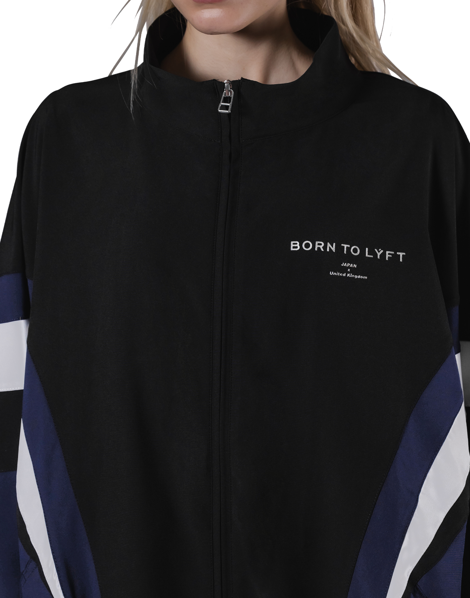 2Line Oversize Track Jacket V.2 - Navy – LÝFT 2Line Oversize Track Jacket V.2 - Navy – LÝFT