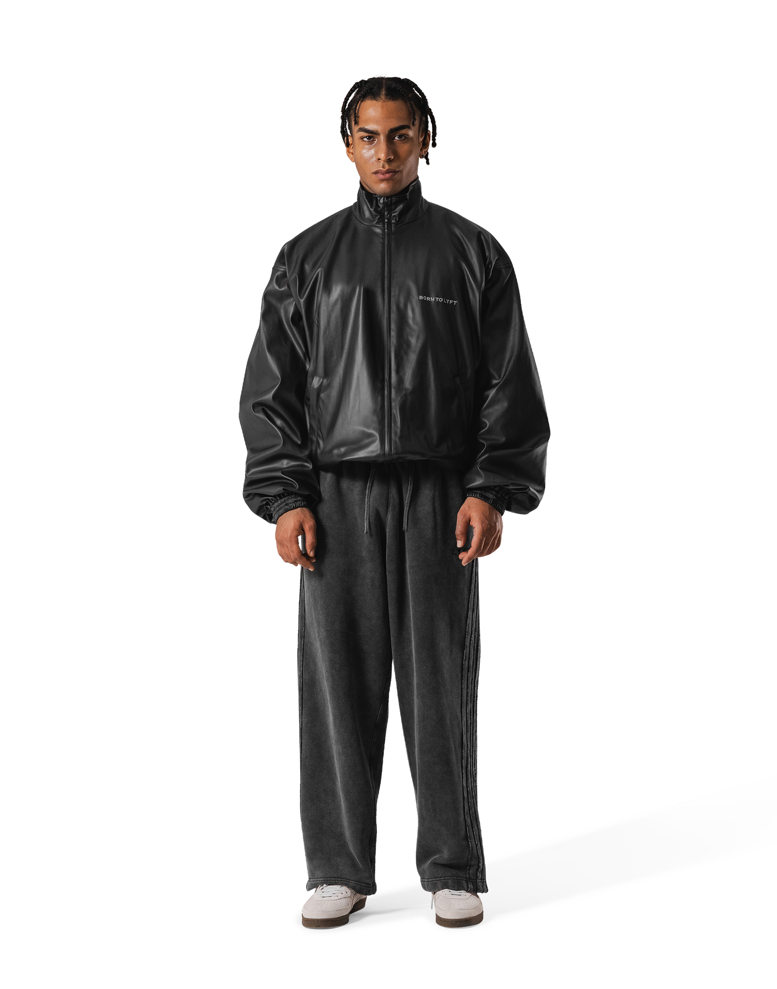 Synthetic Leather Oversize Jacket - Black – LÝFT
