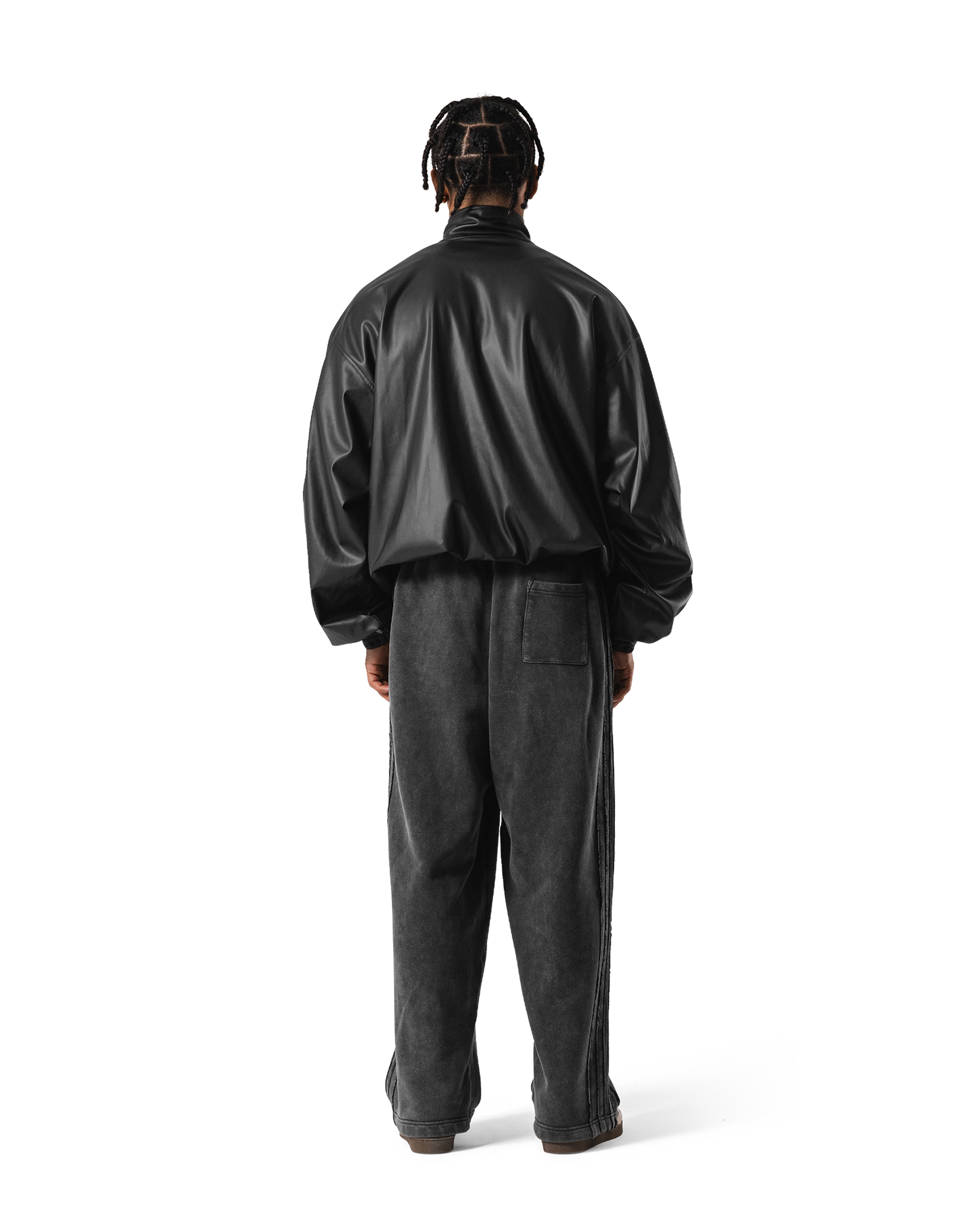 Synthetic Leather Oversize Jacket - Black – LÝFT