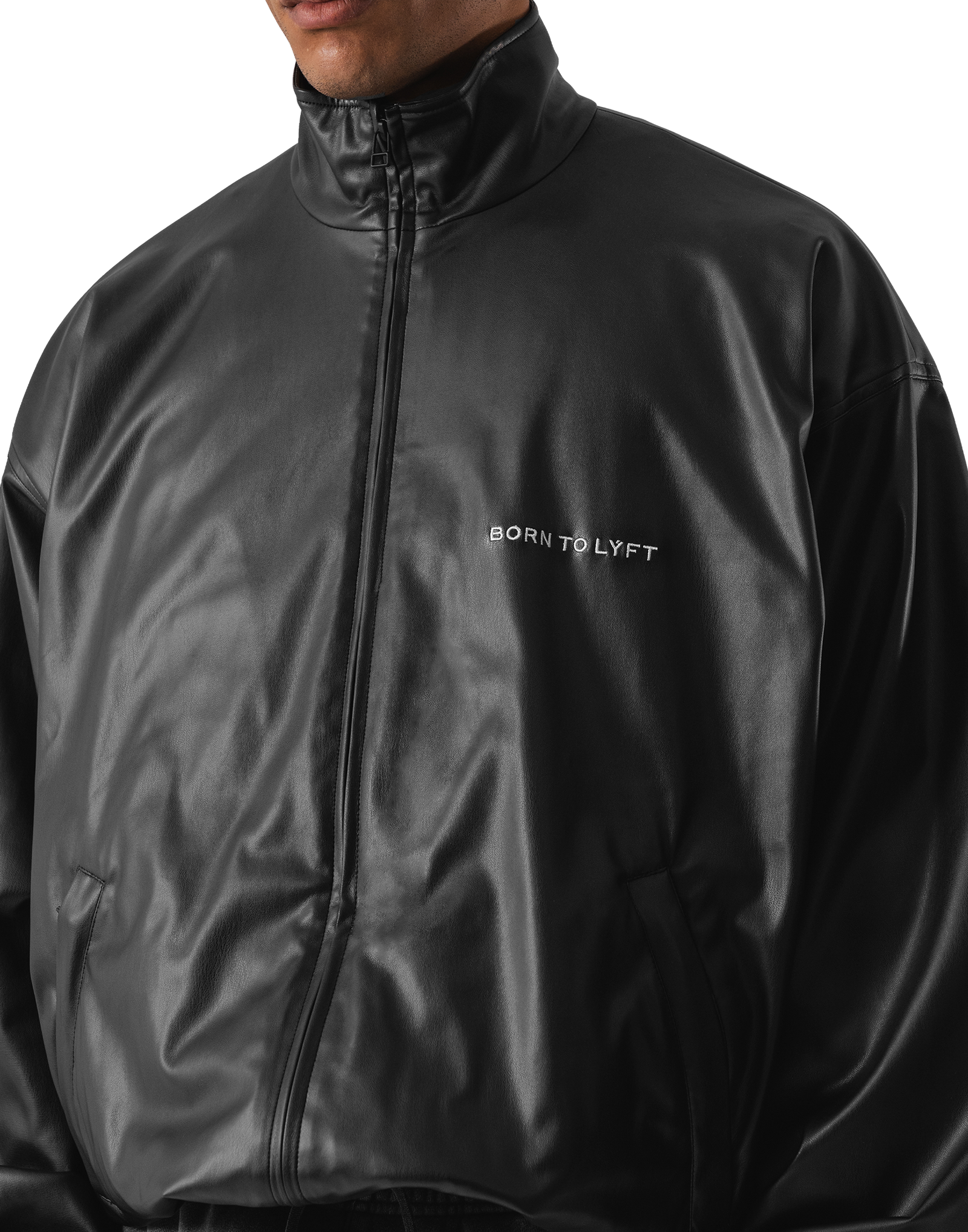 Synthetic Leather Oversize Jacket - Black – LÝFT