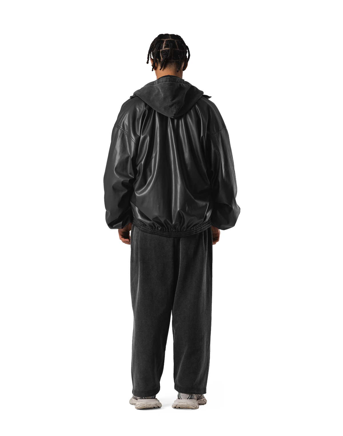 Synthetic Leather Oversize Jacket - Black – LÝFT