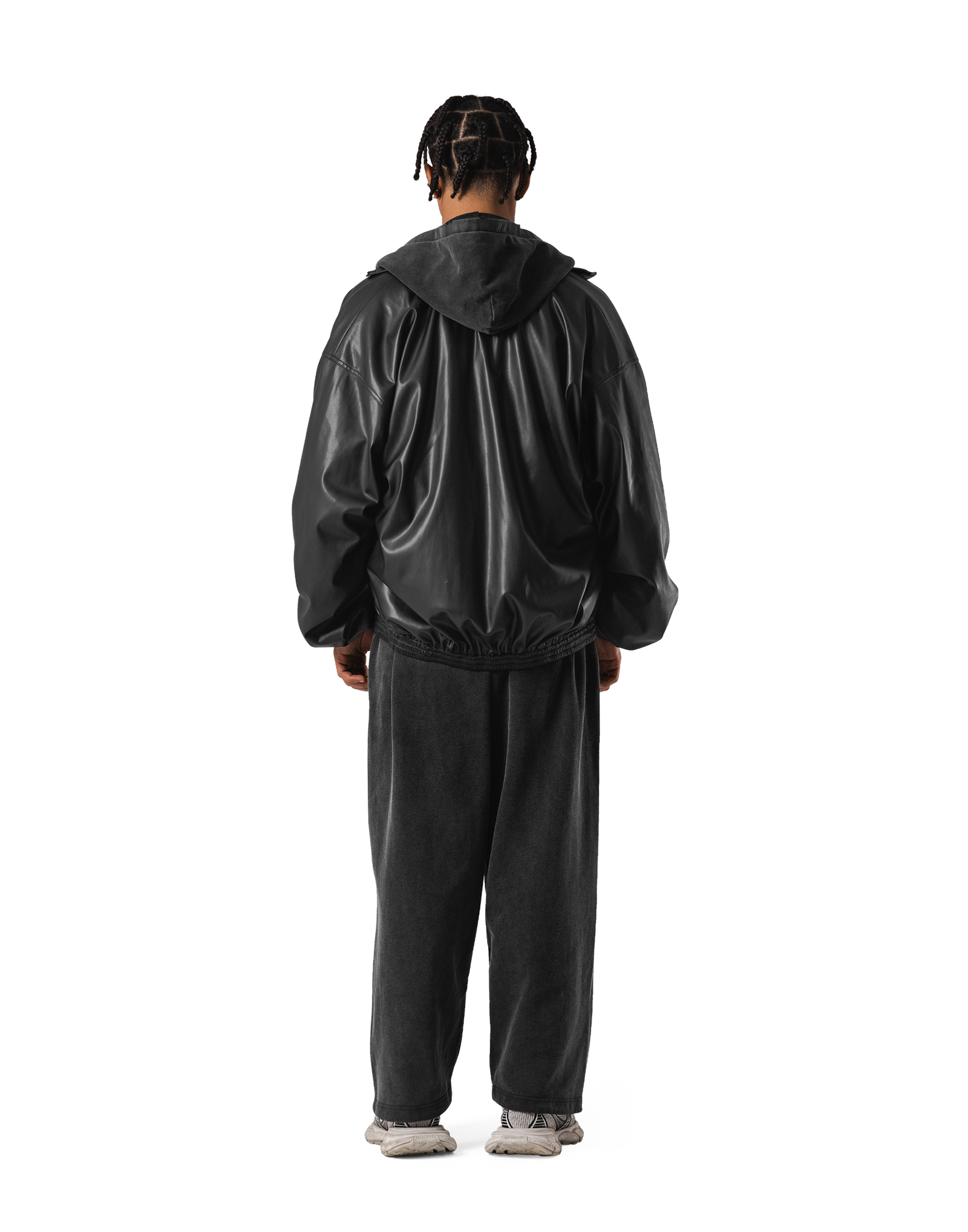 Synthetic Leather Oversize Jacket - Black – LÝFT