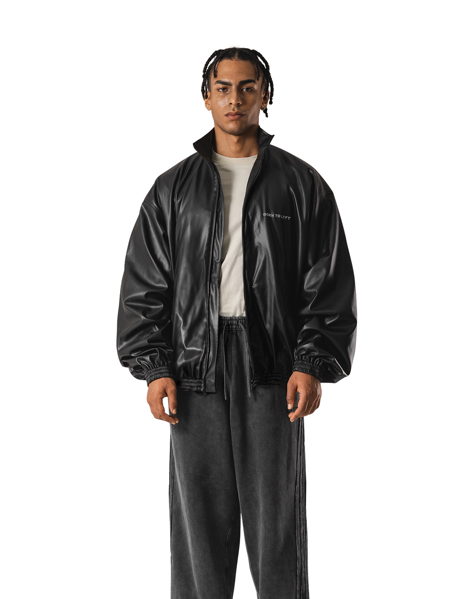 Synthetic Leather Oversize Jacket - Black – LÝFT Synthetic Leather Oversize Jacket - Black – LÝFT