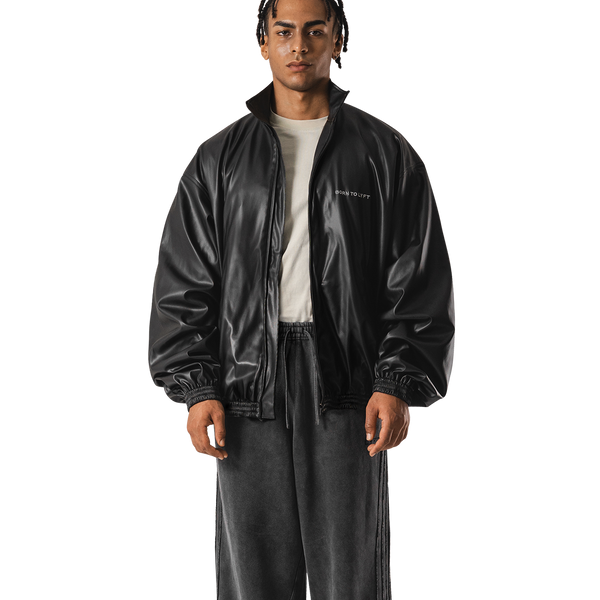 Synthetic Leather Oversize Jacket - Black – LÝFT Synthetic Leather Oversize Jacket - Black – LÝFT