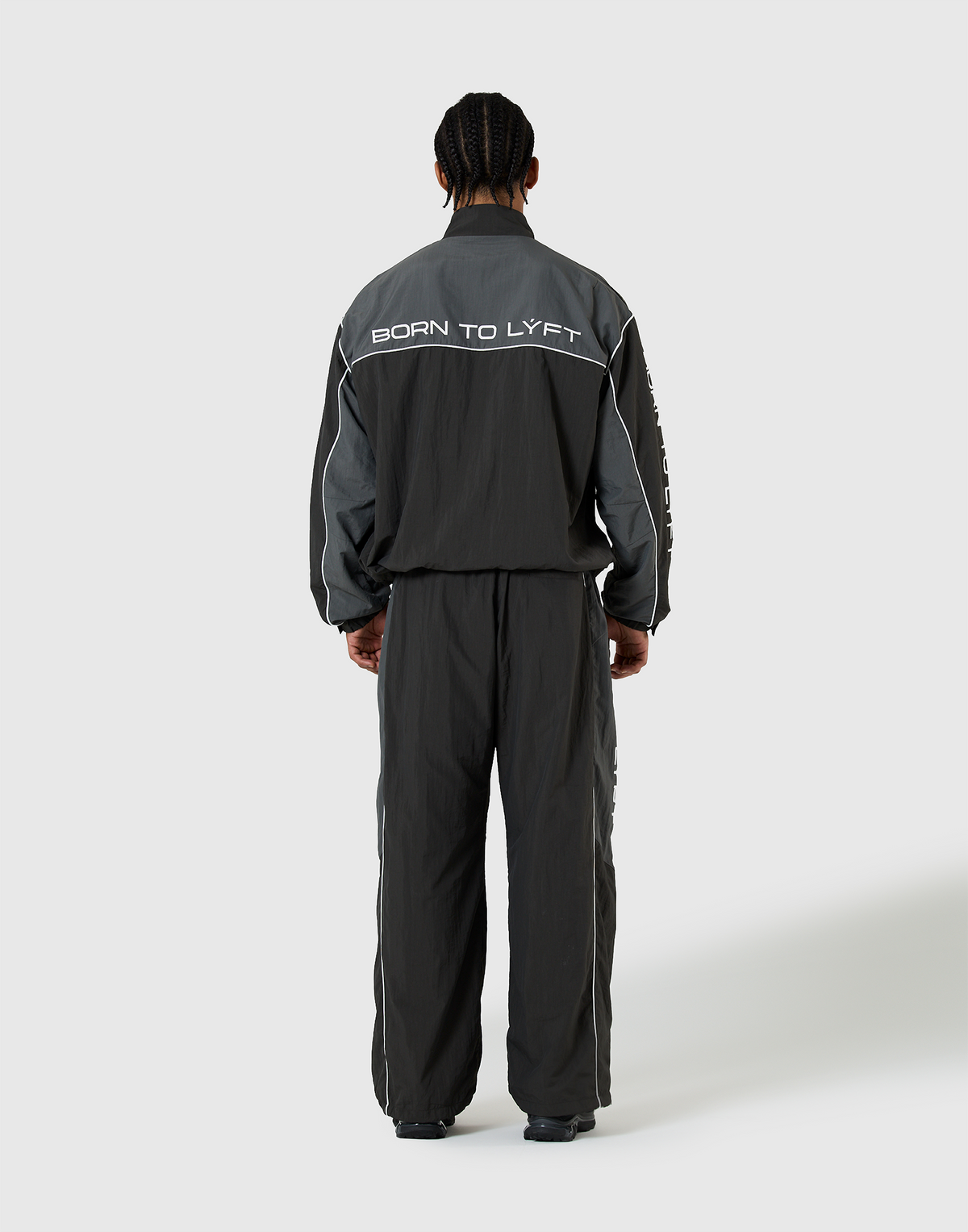 BORN TO LÝFT Racing Nylon Jacket - Grey