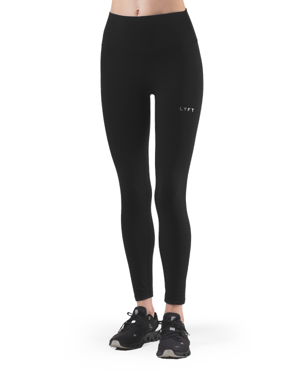 LYCRA® Brushed Inside Standard Leggings - Black
