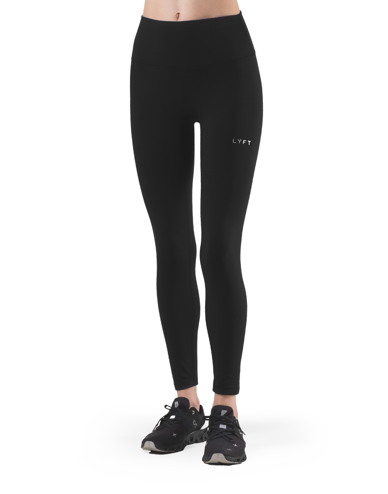 LYCRA® Brushed Inside Standard Leggings - Black