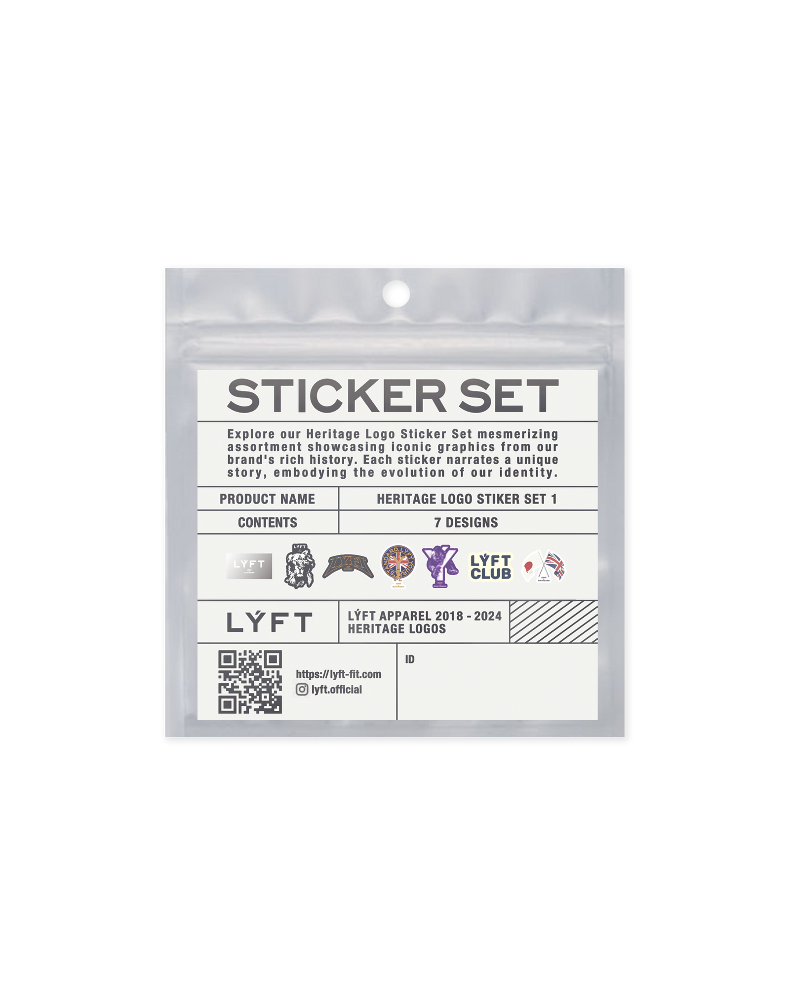 LÝFT Design Sticker Set Ver.1 - Silver