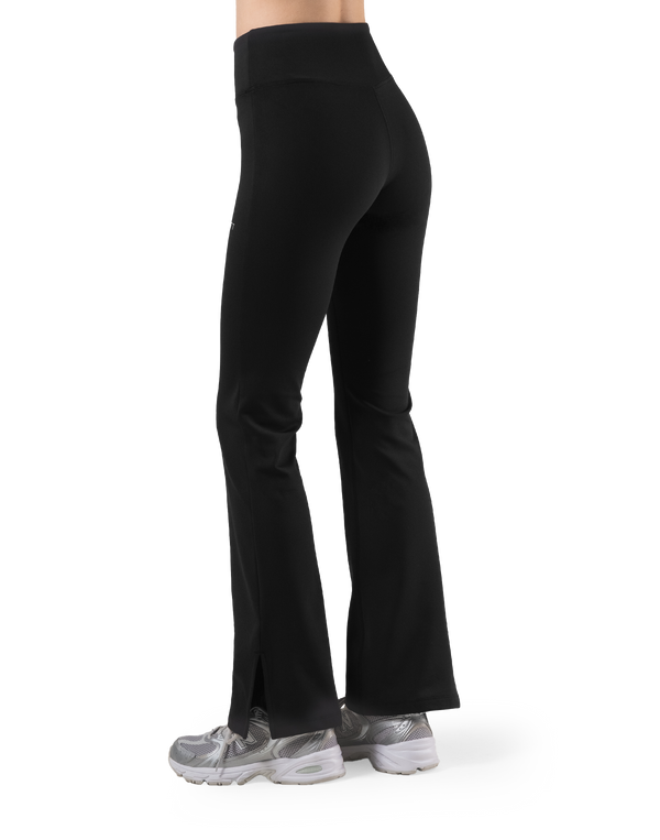 LYCRA® Brushed Inside Flare Leggings - Black