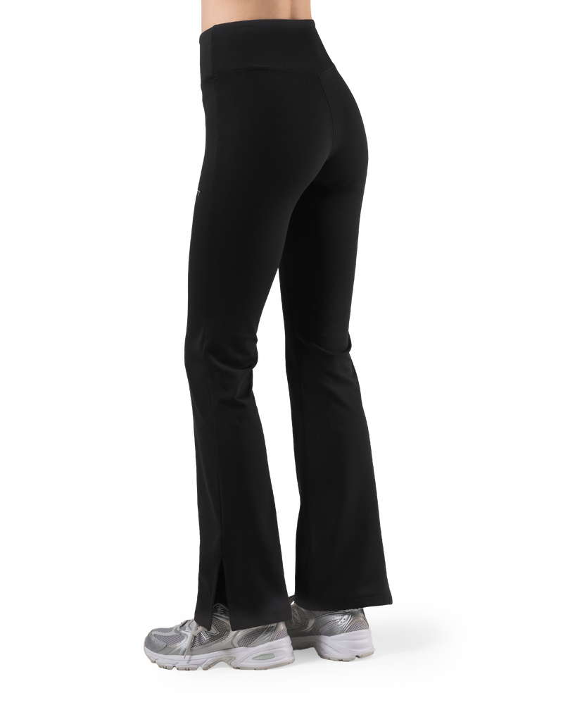 LYCRA® Brushed Inside Flare Leggings - Black