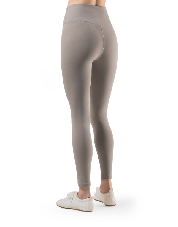 LYCRA® Brushed Inside Standard Leggings - Beige