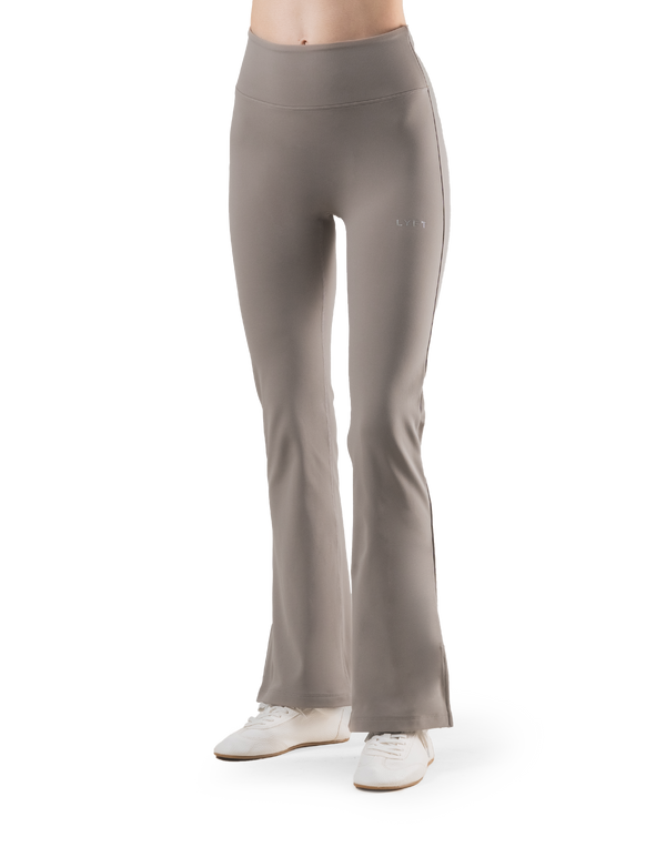 LYCRA® Brushed Inside Flare Leggings - Beige