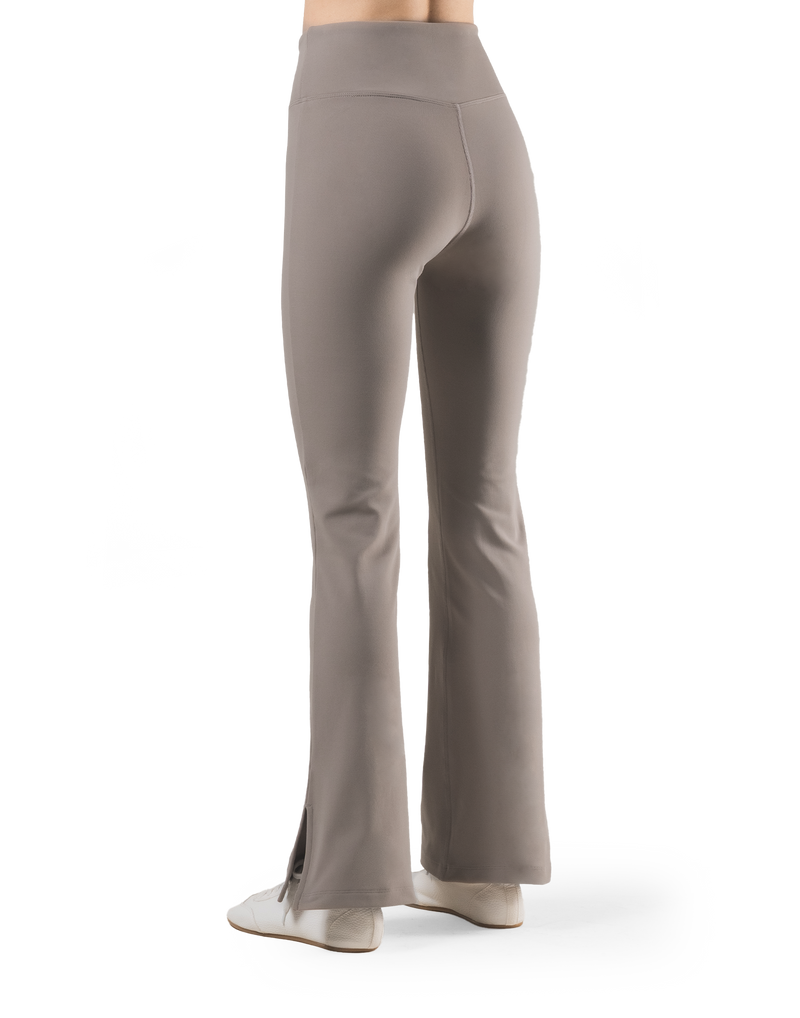 LYCRA® Brushed Inside Flare Leggings - Beige