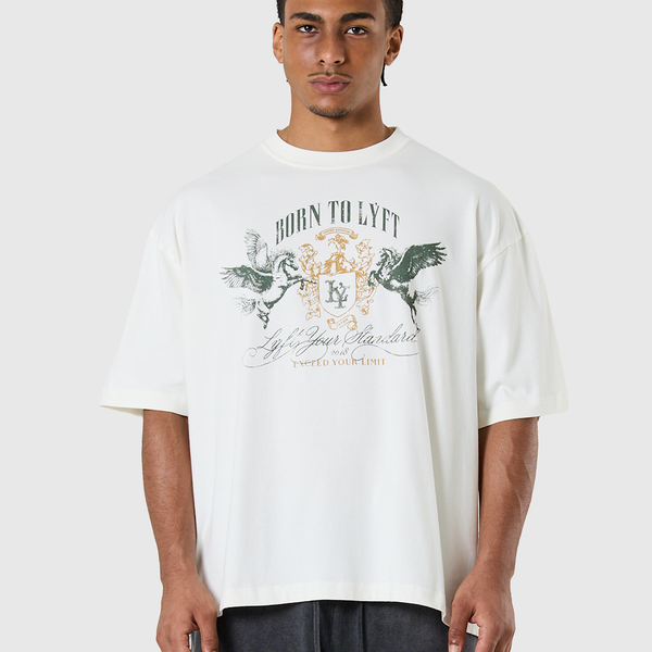 Pegasus Emblem Graphic Vintage Big T-Shirt - Ivory – LÝFT
