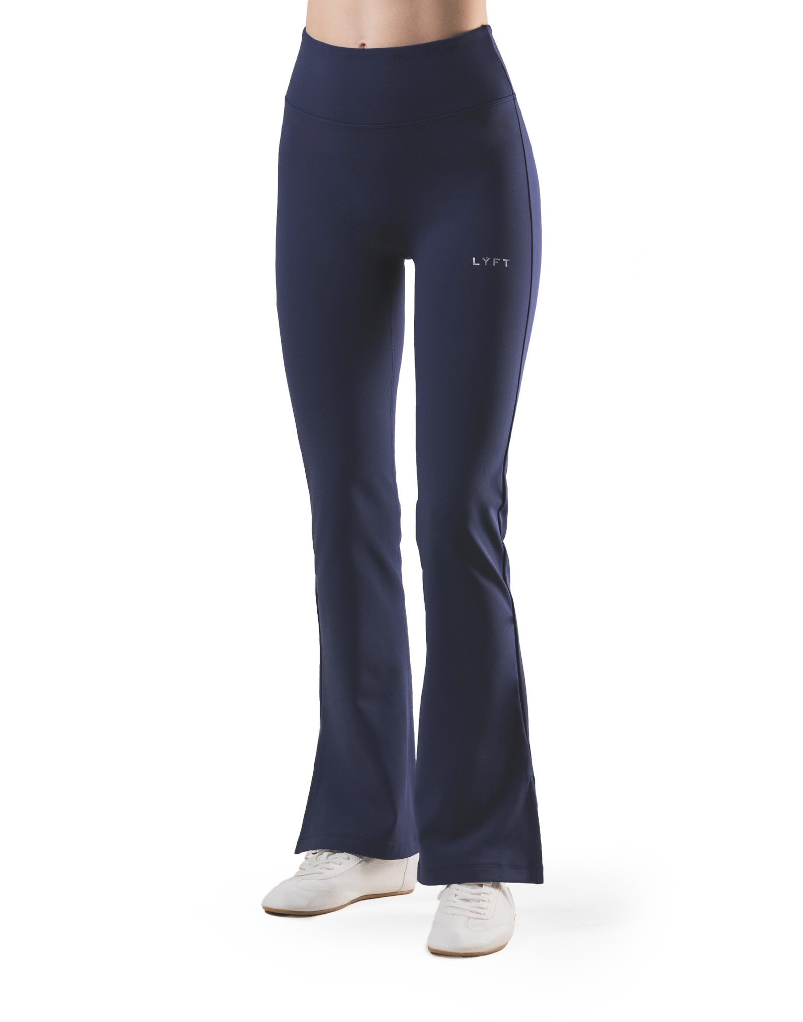 LYCRA® Brushed Inside Flare Leggings - Navy – LÝFT
