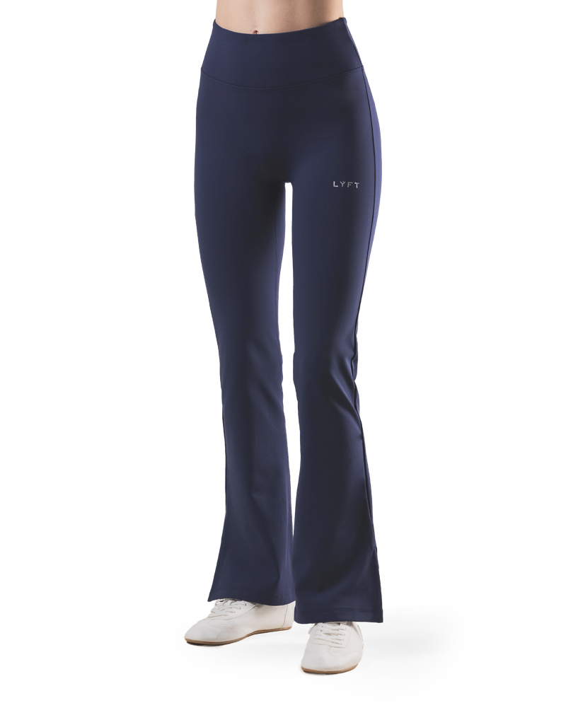 LYCRA® Brushed Inside Flare Leggings - Navy