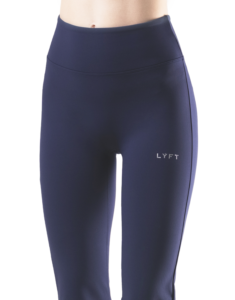 LYCRA® Brushed Inside Flare Leggings - Navy