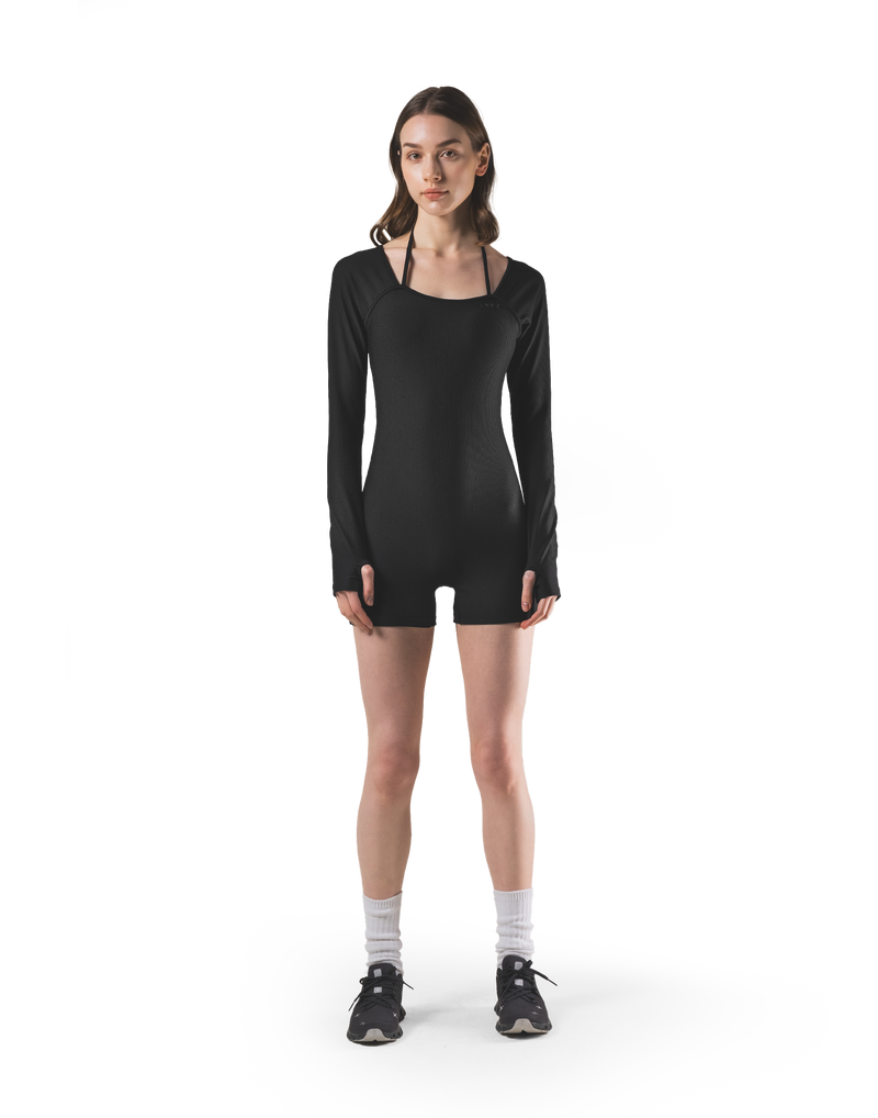 Square Neck Jumpsuit - Black