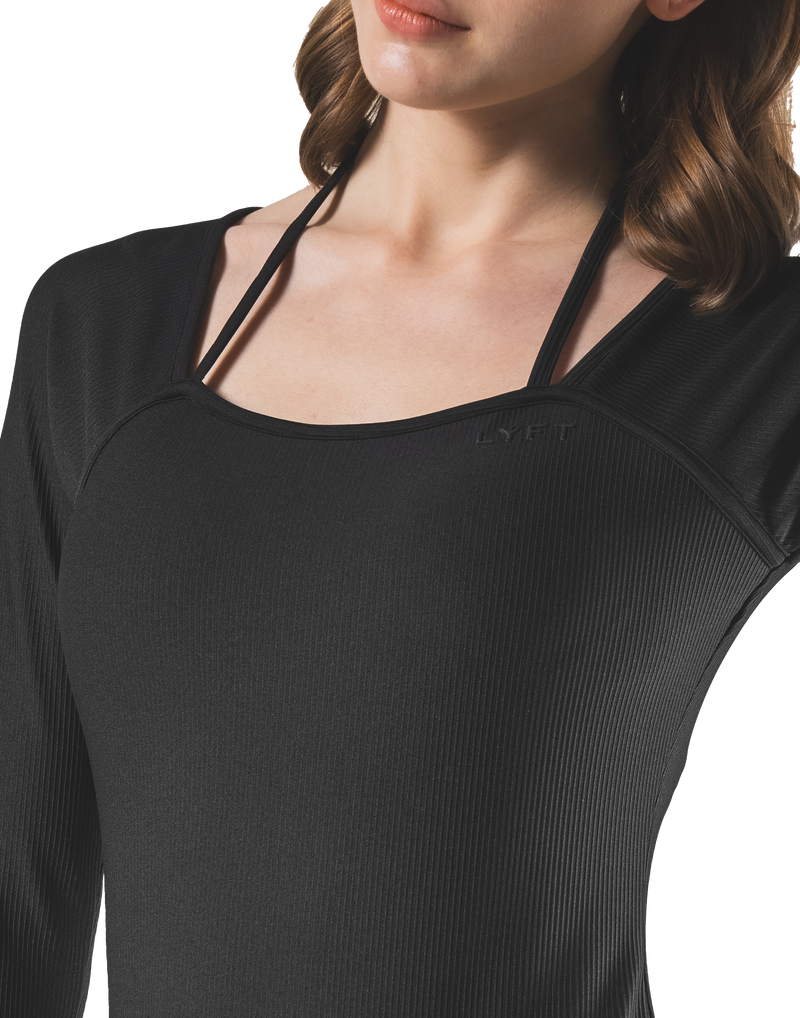 Square Neck Jumpsuit - Black