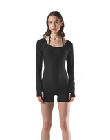 Square Neck Jumpsuit - Black