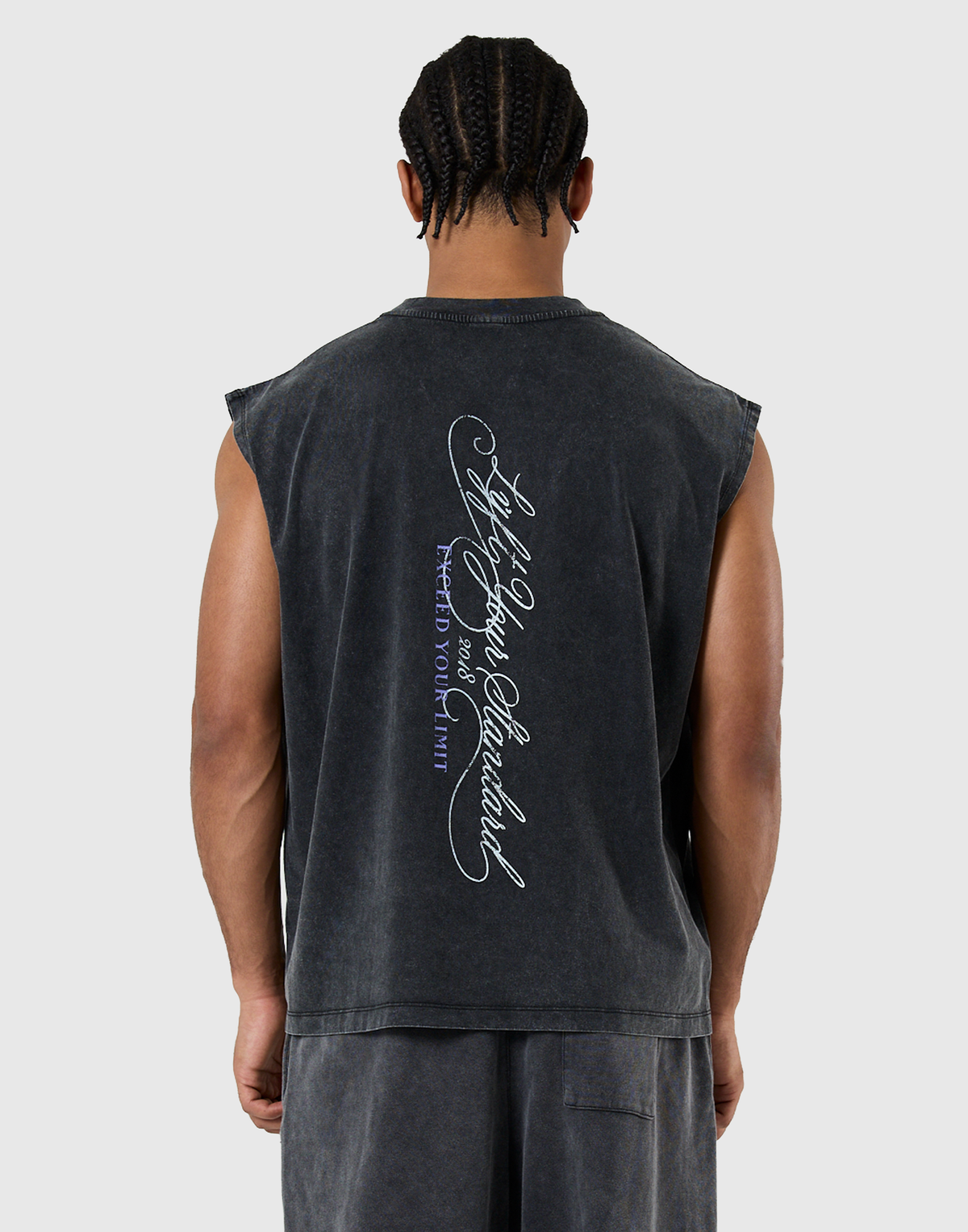 Pegasus Emblem Graphic Vintage Tanktop - Black