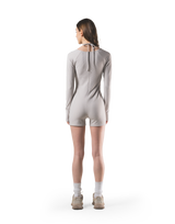 Square Neck Jumpsuit - Beige