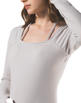 Square Neck Jumpsuit - Beige