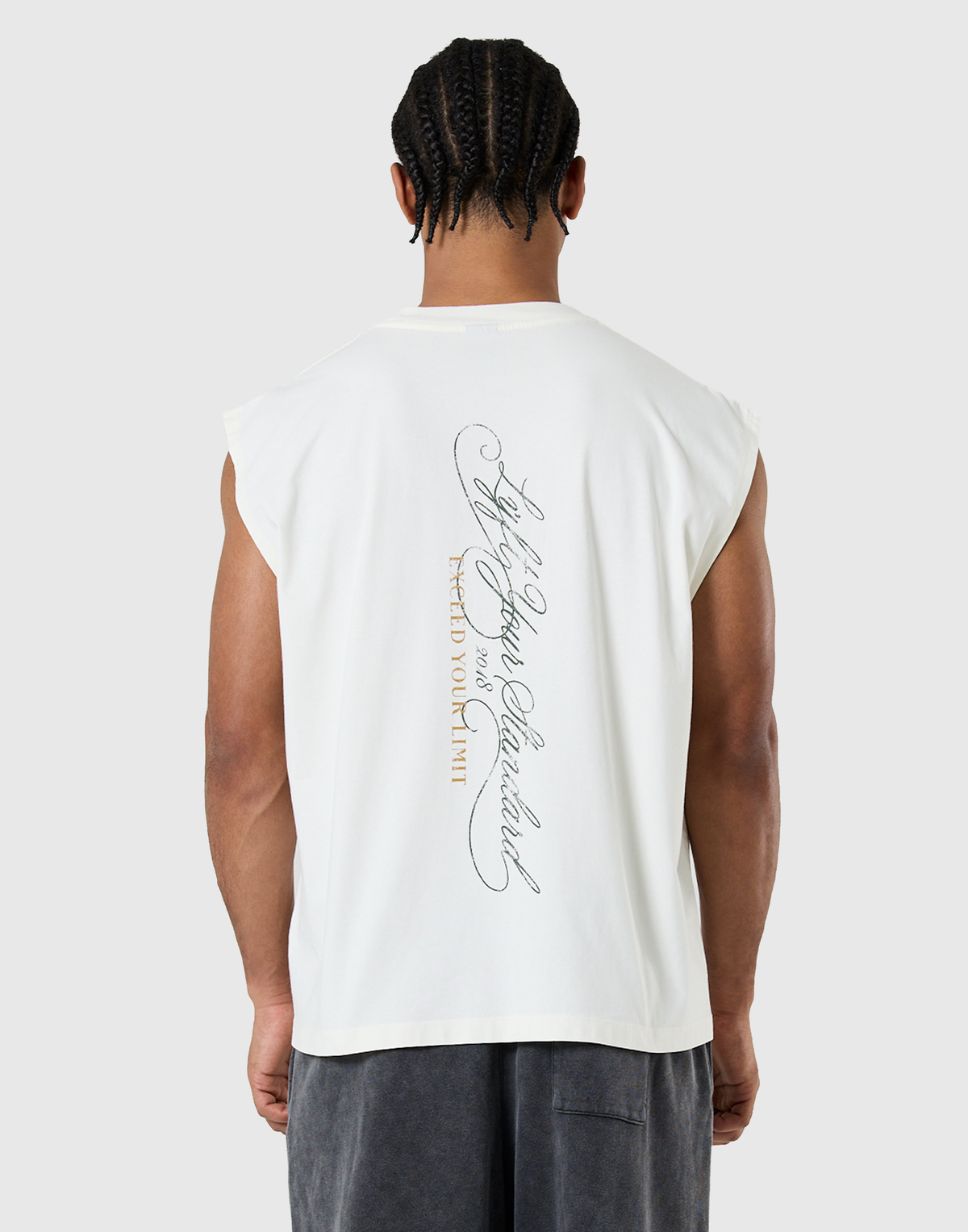 Pegasus Emblem Graphic Vintage Tanktop - Ivory