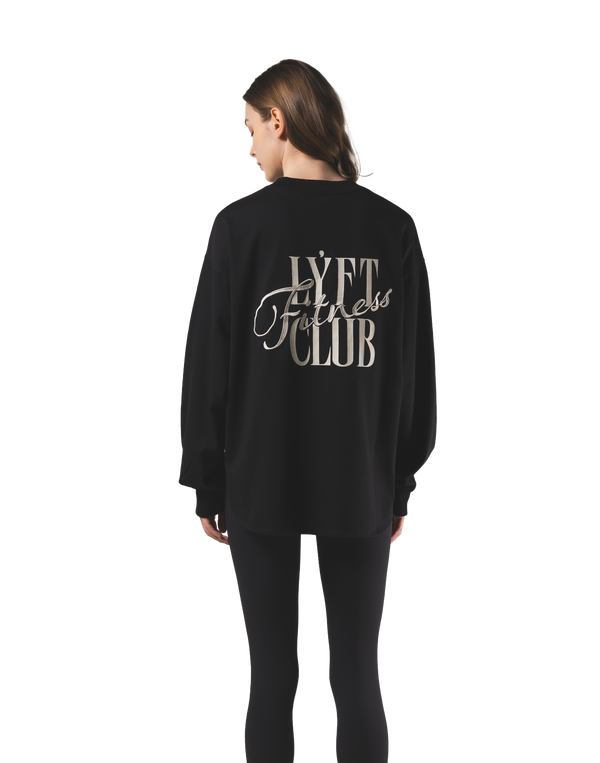 Back Graphic Long Sleeve T-Shirt - Black