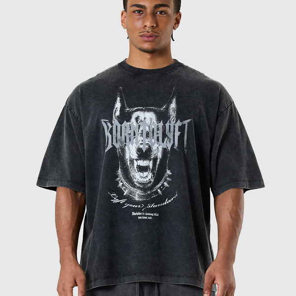 Doberman Metal Logo Vintage Big T-Shirt - Black – LÝFT