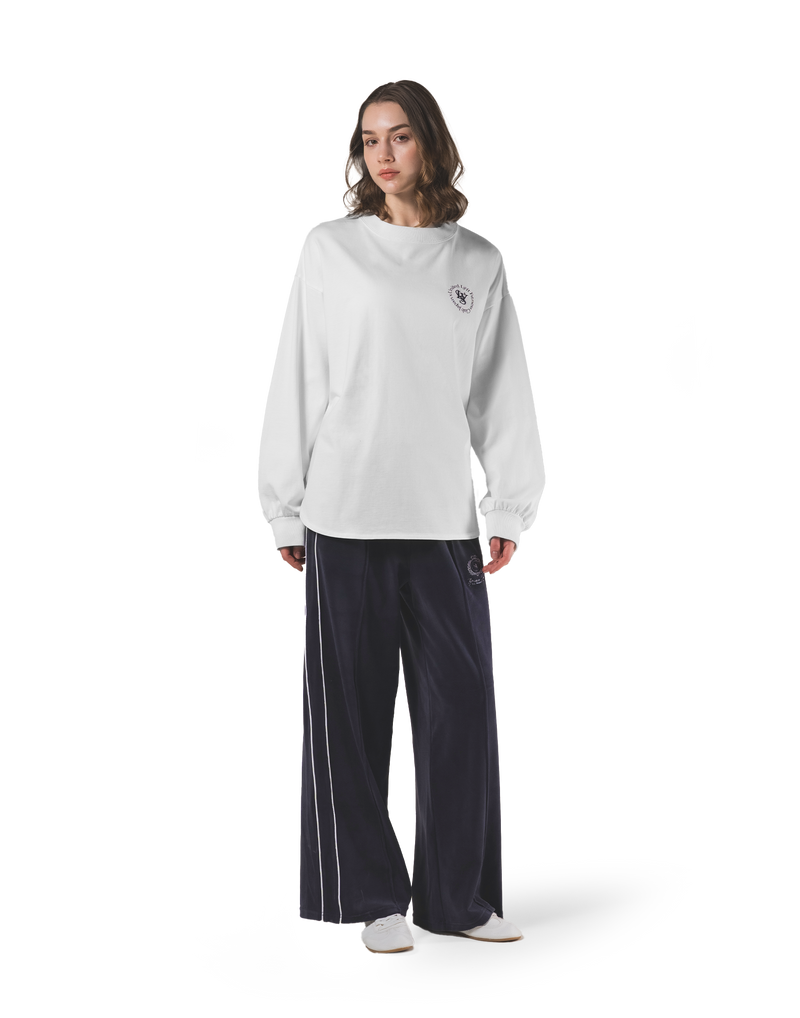 Back Graphic Long Sleeve T-Shirt - White