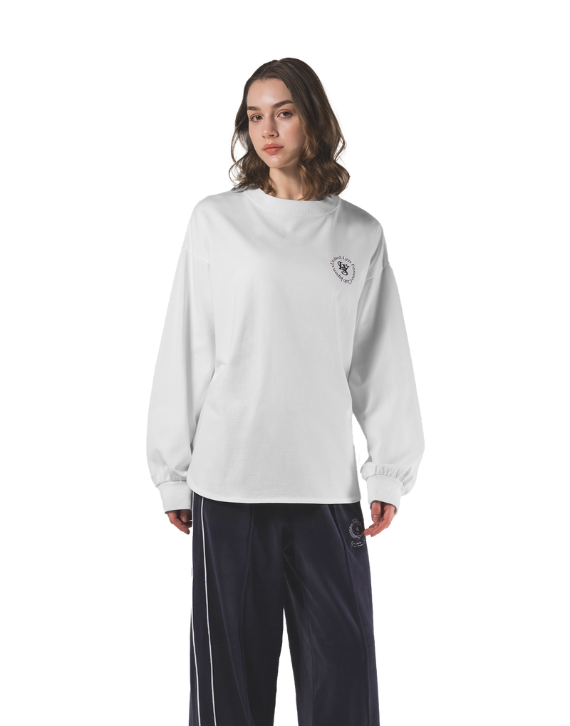 Back Graphic Long Sleeve T-Shirt - White