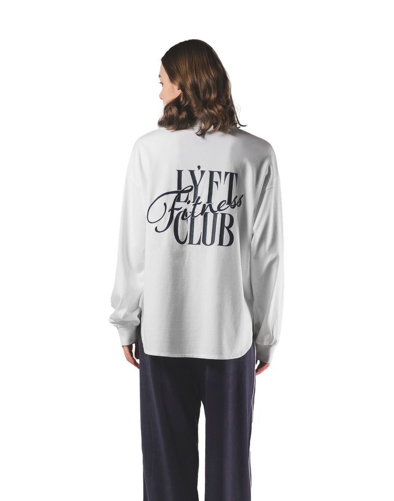 Back Graphic Long Sleeve T-Shirt - White