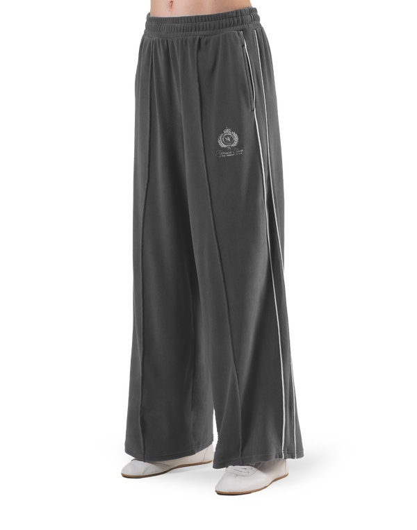 Velour Track Pants - Grey