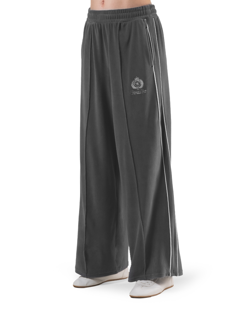 Velour Track Pants - Grey