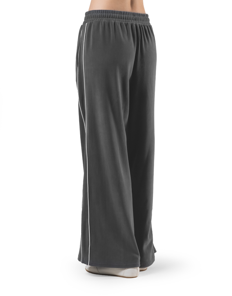 Velour Track Pants - Grey