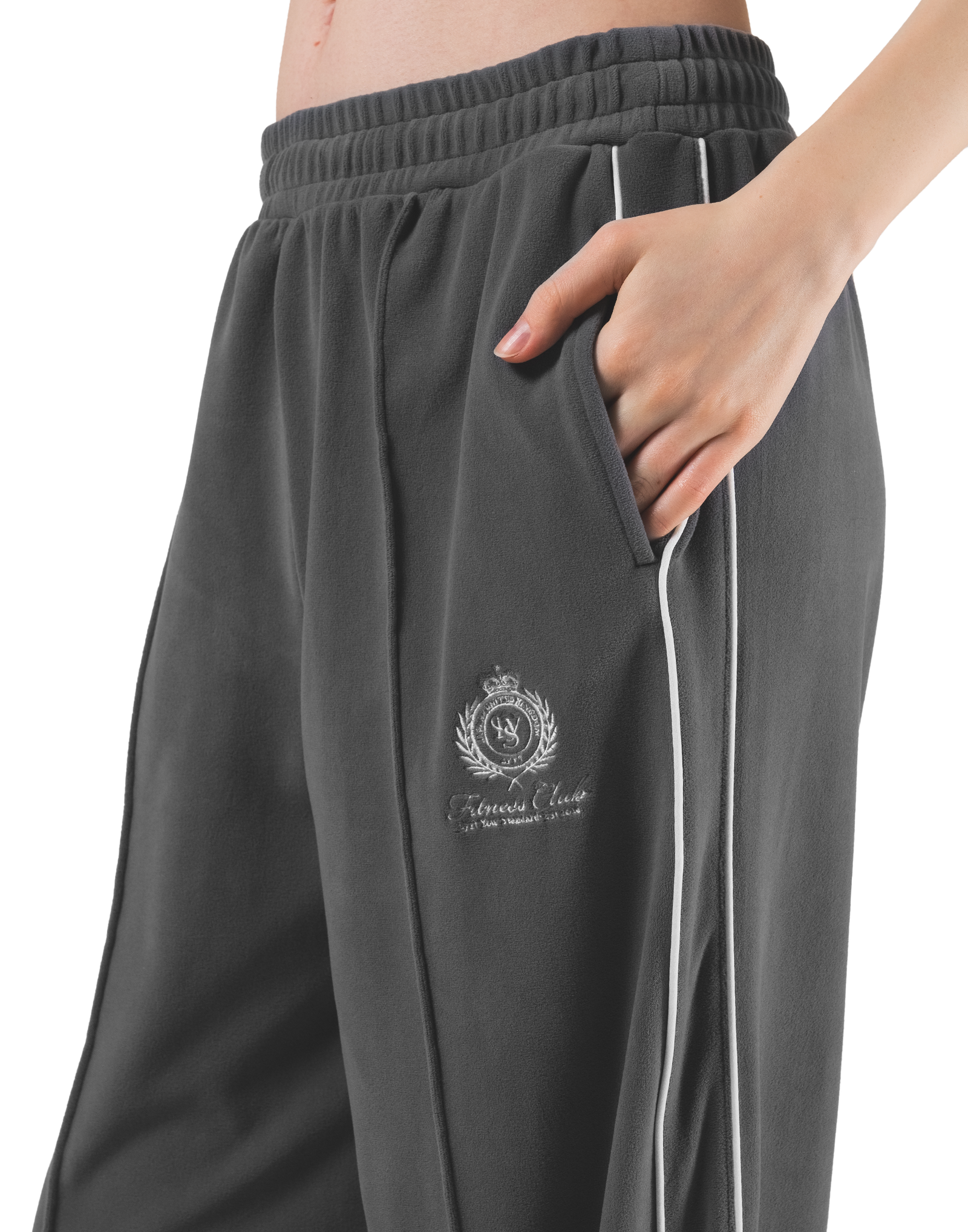 Velour Track Pants - Grey – LÝFT