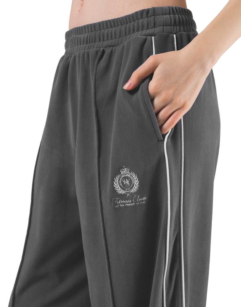 Velour Track Pants - Grey